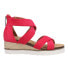Corkys Double Dutch Espadrille Wedge Womens Pink Casual Sandals 41-0281-FUCH