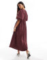 Nobody's Child Maureen midaxi dress in burgundy