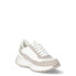 No Boundaries Retro-Inspired Sneakers Women’s 7.5 White Faux Suede Lace-Up