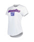 ფოტო #4 პროდუქტის Women's White, Charcoal New York Giants Sonata T-shirt and Leggings Sleep Set