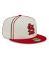 ფოტო #4 პროდუქტის Men's Cream, Red St. Louis Cardinals Chrome Sutash 59FIFTY Fitted Hat