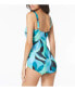 Фото #2 товара Women's Missy Abstract Island V-Neck One piece Swimsuit