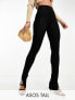 ASOS DESIGN Tall legging with side split in black