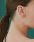 Diamond Dangle Textured Huggie Hoop Earrings (1/10 ct. t.w.) in Gold Vermeil, Created for Macy's