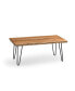 Hairpin Natural Live Edge Wood with Metal 48" Large Coffee Table