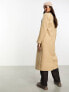 Фото #5 товара Vila Double breasted formal maxi coat in sand