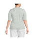 Plus Size Lightweight Jersey Skimming Elbow Sleeve Crew Neck T-shirt