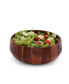 Acacia Wood Serving Bowl for Fruits or Salads Modern Round Shape Style Large Wooden Single Bowl