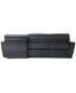 Фото #29 товара Gabrine 3-Pc. Leather Sectional with 2 Power Headrests & Chaise, Created for Macy's