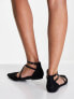 ASOS DESIGN Larna pointed ballet flats in black