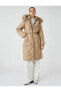 Фото #3 товара Пальто Koton Fluffy Belted Hood Coat