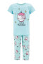 Kız Çocuk Catcorn Baskılı Kısa Kollu Kapri Boy Pijama Takımı