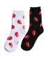 ფოტო #1 პროდუქტის Women's Two Pack of Strawberry Crew Socks