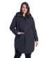 Фото #3 товара WOMEN'S PLUS SIZE RAIN - WEATHER RESISTANT RAINCOAT WITH DRAWSTRING HOOD