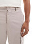 ASOS DESIGN textured balloon cargos in stone