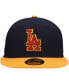 Фото #4 товара Men's Navy, Gold Los Angeles Dodgers Primary Logo 59FIFTY Fitted Hat