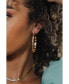 ფოტო #2 პროდუქტის 316L Gold-Tone Heart Atta Girl! Hoop Earrings