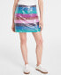 Фото #2 товара Women's Mid-Rise Boardwalk-Stripe Sequined Mini Skirt, Created for Macy's