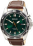 Фото #2 товара Seiko Kinetic Men's Stainless Steel Watch with Leather Strap.