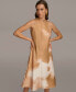 ფოტო #4 პროდუქტის Women's Halter-Neck Sleeveless Midi Dress