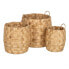 Set of Baskets Beige Natural Fibre 37 x 37 x 40 cm (3 Units)