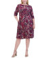 ფოტო #4 პროდუქტის Plus Size Printed Keyhole Midi Dress