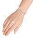 ფოტო #2 პროდუქტის Silver Plated Multi Genuine Stone Stretch Bracelet