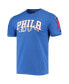 Фото #4 товара Men's Royal Philadelphia 76Ers Chenille Team T-shirt