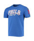 Men's Royal Philadelphia 76Ers Chenille Team T-shirt