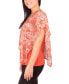 Petite Asymmetrical Poncho Top with Necklace Coral Dinoduo, PS - фото #3