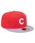 Фото #4 товара Men's Red, Lavender Chicago Cubs Spring Color Two-Tone 59FIFTY Fitted Hat