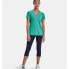 Women’s Short Sleeve T-Shirt Under Armour Tech SSV Solid Aquamarine