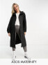 Фото #1 товара ASOS DESIGN Maternity rubberised rain parka coat in black