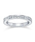 Cubic Zirconia Thin Stackable CZ Channel Set Eternity Band Ring .925 Sterling Silver 3MM