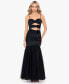Фото #1 товара Платье с вырезом из сетки и розочками Blondie Nites - Черное