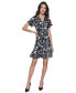 Women's Printed Belted Utility Dress