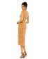 Фото #4 товара Women's Abstract Beaded Sleeveless Midi Dress