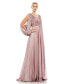 ფოტო #1 პროდუქტის Women's Chiffon Open Sleeve A Line Gown