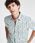 Фото #3 товара Men's Nightfall Regular-Fit Geo-Print Button-Down Shirt, Created for Macy's