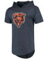 ფოტო #3 პროდუქტის Men's Navy Chicago Bears Primary Logo Tri-Blend Hoodie T-shirt