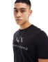 Armani Exchange chest logo slim fit t-shirt in black