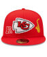 Фото #3 товара Men's Red Kansas City Chiefs Team Local 59FIFTY Fitted Hat