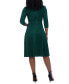 ფოტო #2 პროდუქტის Petite Twist-Front 3/4-Sleeve Midi Dress