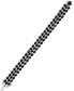 ფოტო #1 პროდუქტის Black Sapphire Three-Row Bracelet in Sterling Silver (43 ct. t.w.), Created for Macy's