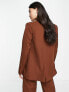 Фото #2 товара Missyempire relaxed blazer co-ord in chocolate