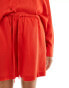 ASOS DESIGN pull on short with linen in red Красный, 34 - фото #3