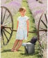 ფოტო #3 პროდუქტის Girl French Terry Dress Baby Blue With Printed Romantic Flower - Toddler Child