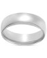 ფოტო #3 პროდუქტის Men's Polished Comfort Fit Wedding Band in 10k White Gold, Created for Macy's