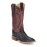 Фото #2 товара Justin Boots Chisolm 13" Full Quill Ostrich Square Toe Cowboy Mens Black, Red C