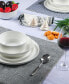 Фото #2 товара Natural White 16-Pc Dinnerware Set, Service for 4